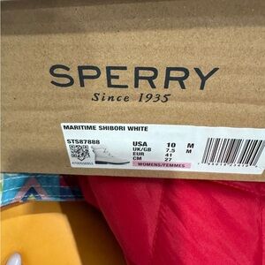 SPERRY WOMENS MARITIME SHIBORI WHITE SNOW BOOTS